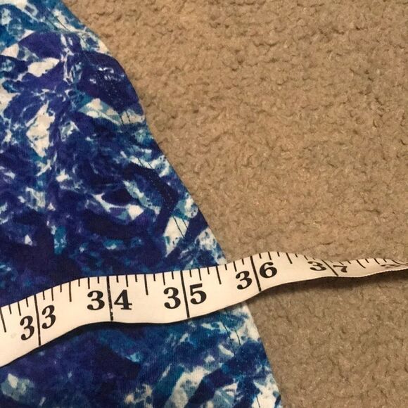 Cynthia Rowley Blue White Print Dress Small Flare - Picture 13 of 14